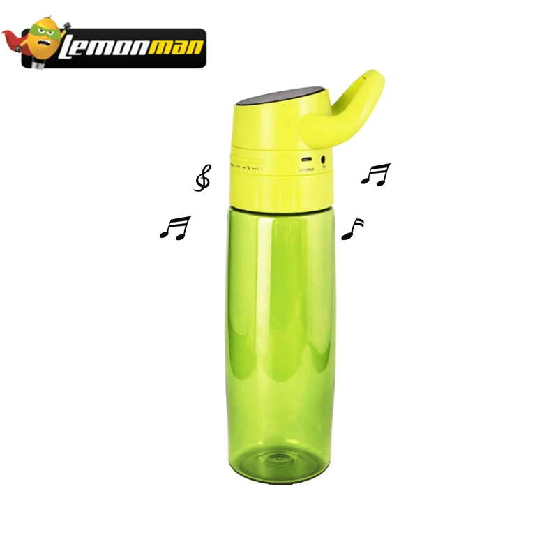 Портативная бутылка для воды LemonMan 3 в 1 с беспроводными bluetooth колонками tf картой и