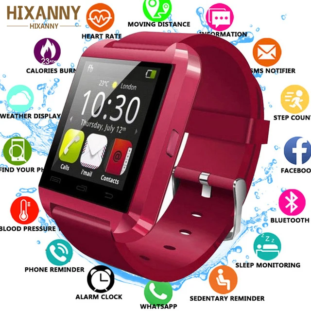 Новый Smartwatch Bluetooth Smart часы U8 для IPhone IOS Android смартфон Носите Носимых устройств