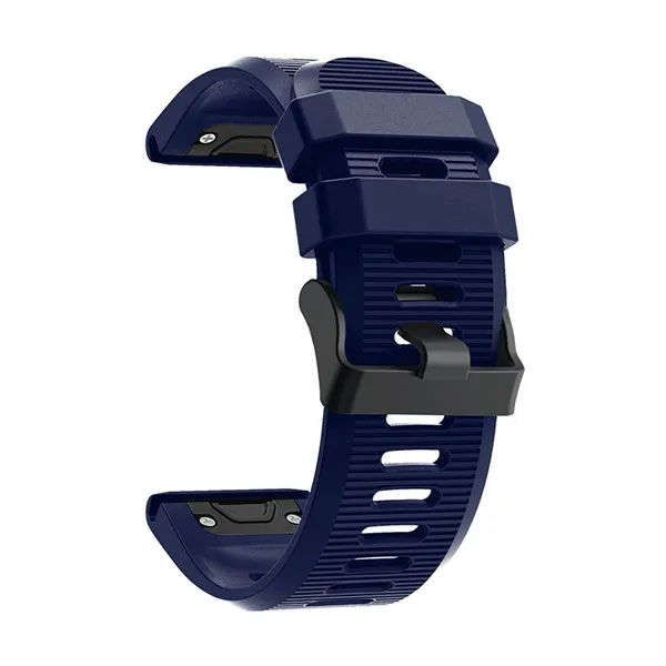 Темно-синий Ремешок для часов 26 мм 22 мм 20 мм для Garmin Fenix 5X5 5S Plus 3 3 HR Forerunner 935 945 ремешок для часов Quick Release Easy fit - Цвет: Темно-синий