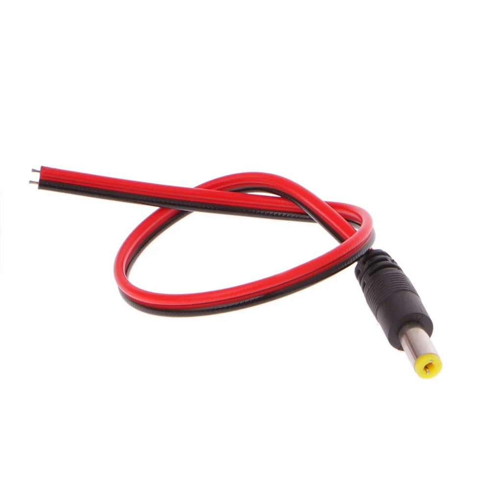 5 шт. 5x2 1 мм Штекерный разъем питания постоянного тока CCTV PSU Pigtail Cable Jack 12 В|male power