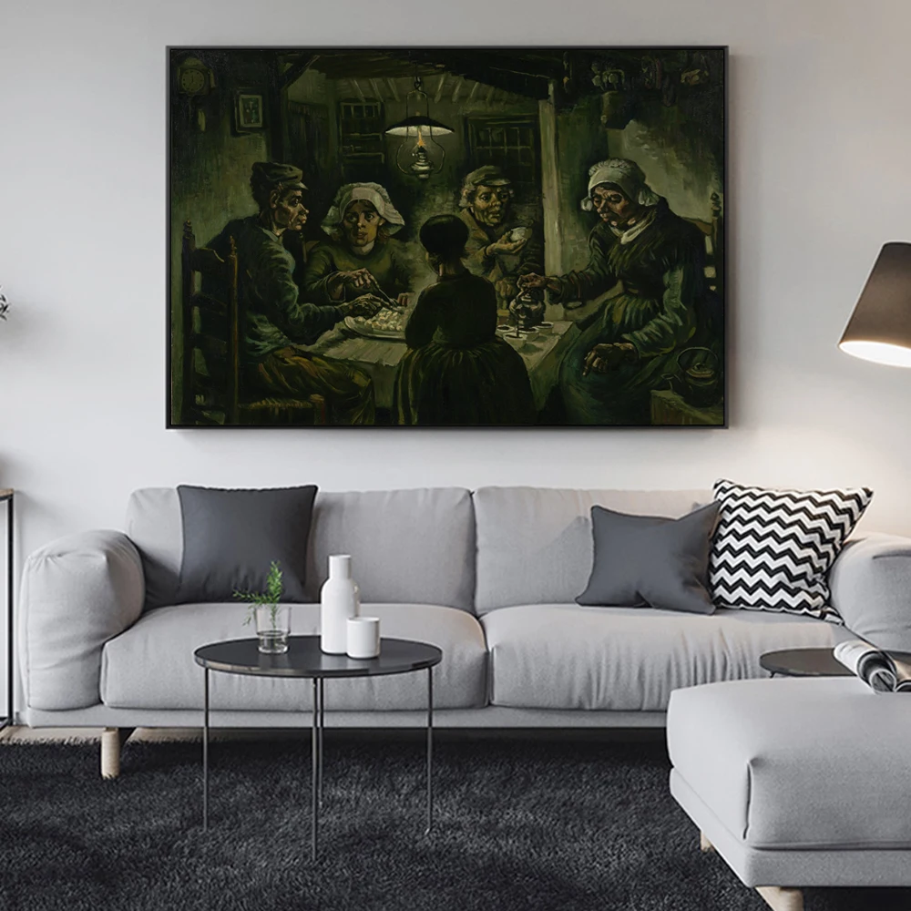 The Potato Eaters Oil Paintings By Van Gogh Print On Canvas Wall Art Prints Famous Artwork Reproductions Home Decoration | Дом и сад