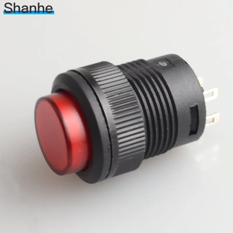 16 мм Мгновенный кнопочный переключатель с светодиодный подсветкой DC 3V|on-off