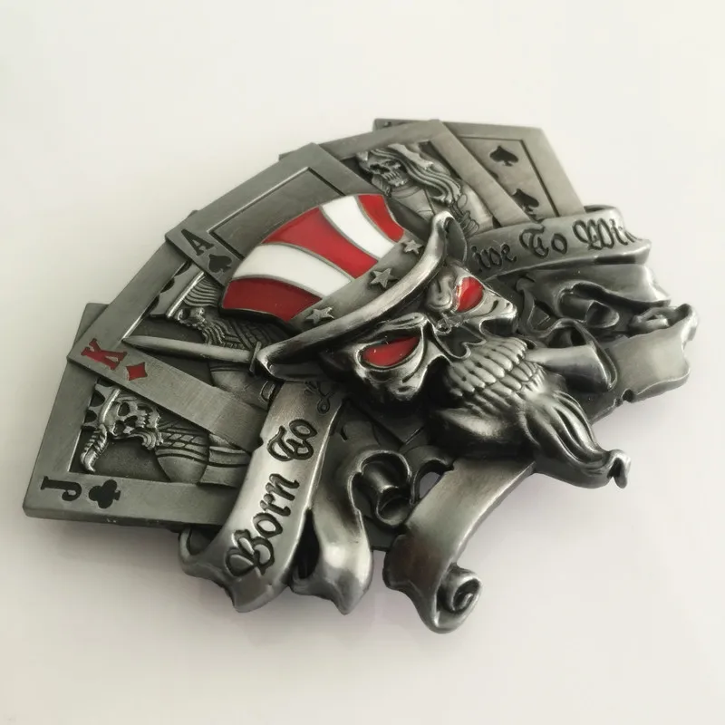 Розничная продажа новый стиль классные металлические пряжки JQKA с игральными