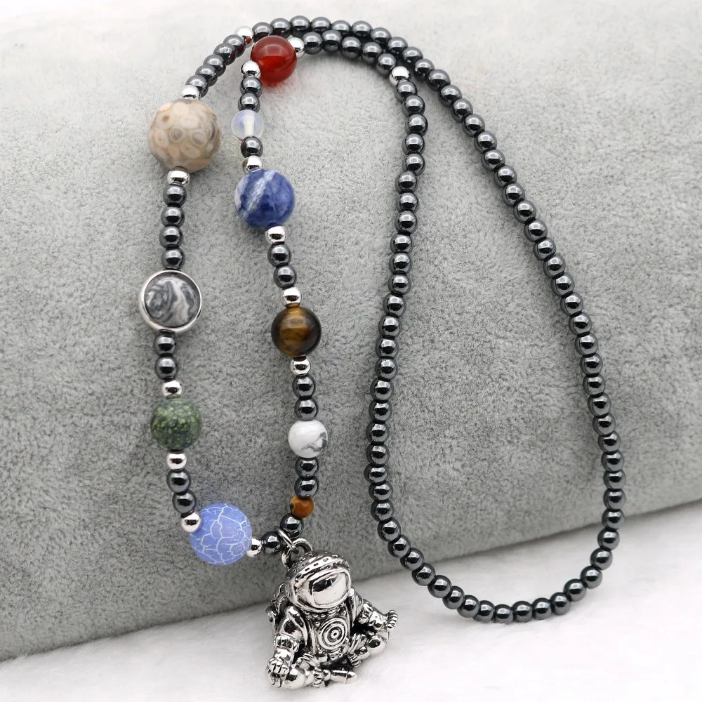 9 Planets солнечная система астронавт кулон ожерелье медитация галактика Вселенная