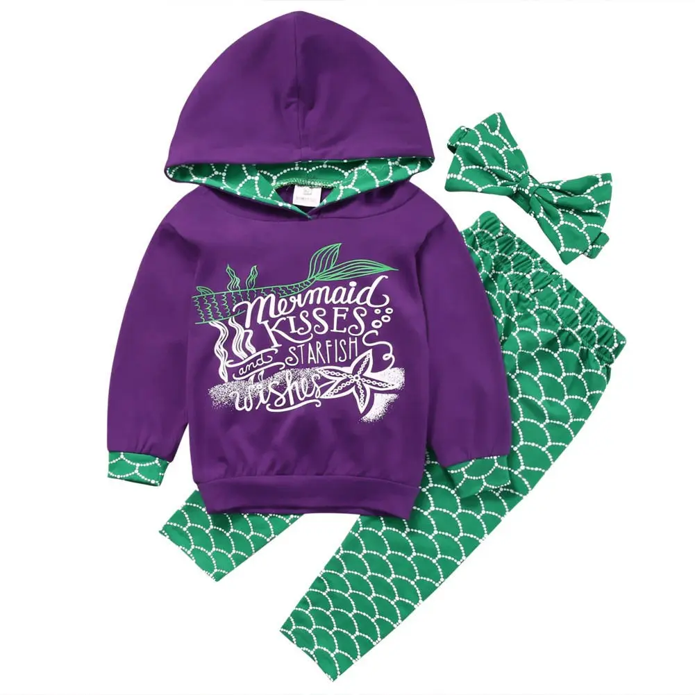 Комплект для девочек младшего возраста: свитер с капюшоном теплые брючки и