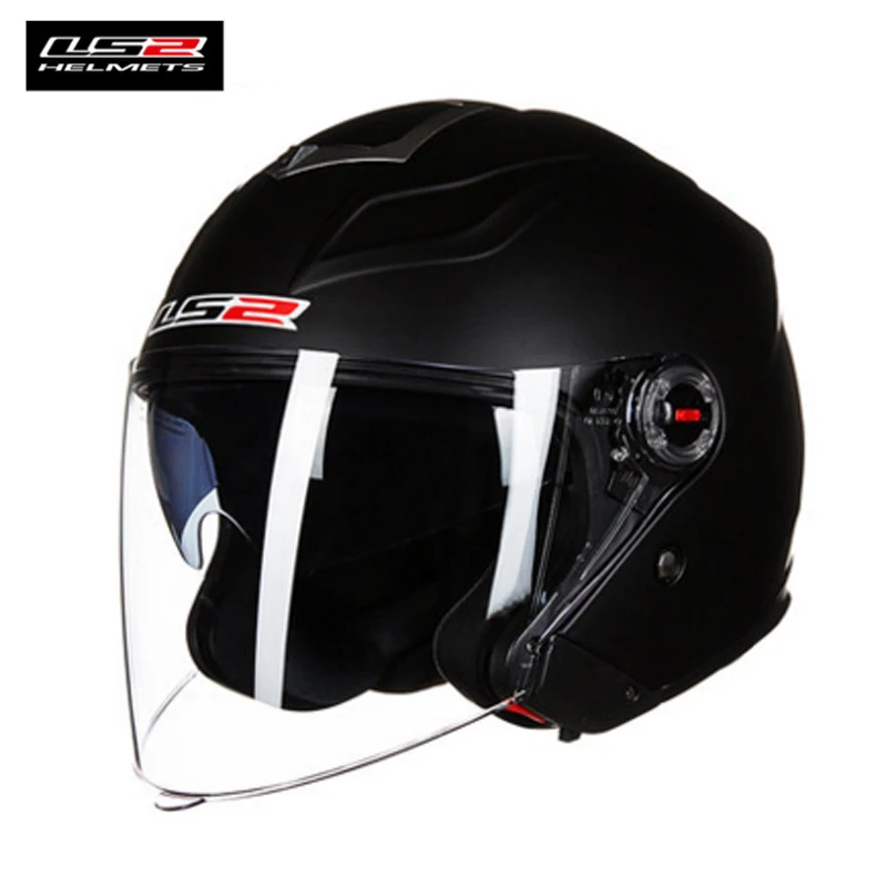 

LS2 578 Retro Open Face Motocycle Helmet with Double Lens Vintage Woman Man Scooter ls2 with Double Lens casque moto New Arrival