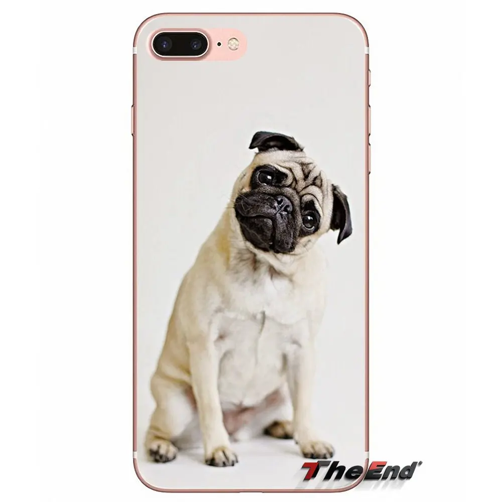 Красивая милая собака мопс ультратонкий резиновый чехол для Huawei G7 G8 P7 P8 P9 Lite Honor 4C