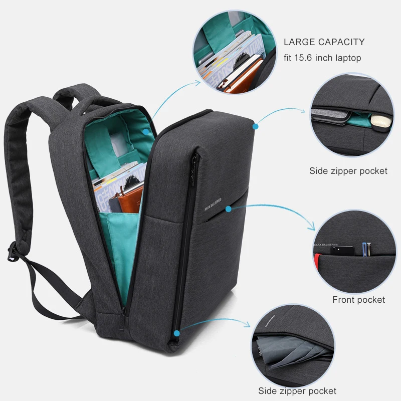 Рюкзак KAKA Anti theft водостойкий Mochilas 15 6 ноутбук рюкзак мужской черный женская