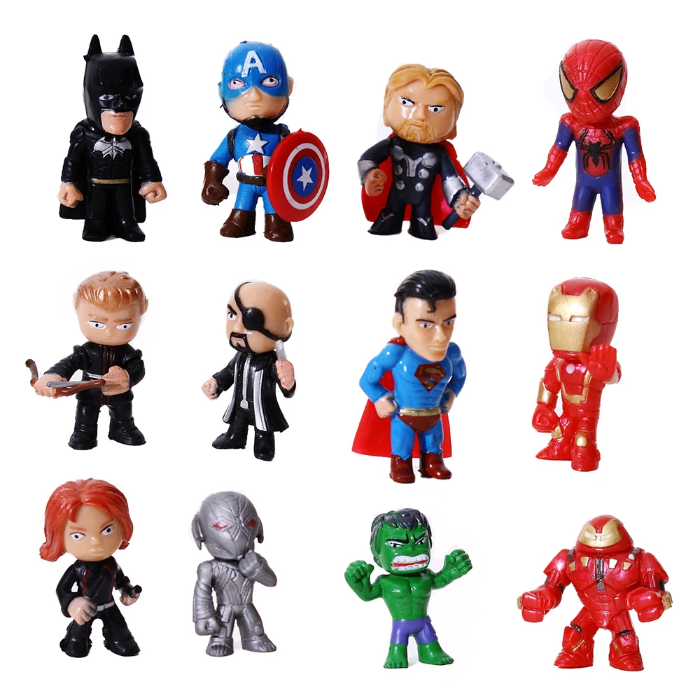 8/12 шт Marvel Рисунок Мстители 4 эндшпиль мини Действие Детские Игрушечные Фигурки