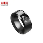 Auxauxme 8 мм кольцо из нержавеющей стали с логотипом Poker Spades черное сердце азартные карты кольца на палец для мужчин Панк ювелирные изделия подарок для вечеринки