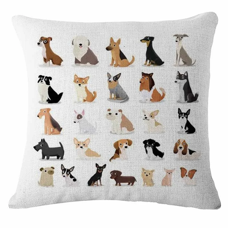 Скандинавский такса бык Терьер Собаки с принтом на тему собак диван подушка для