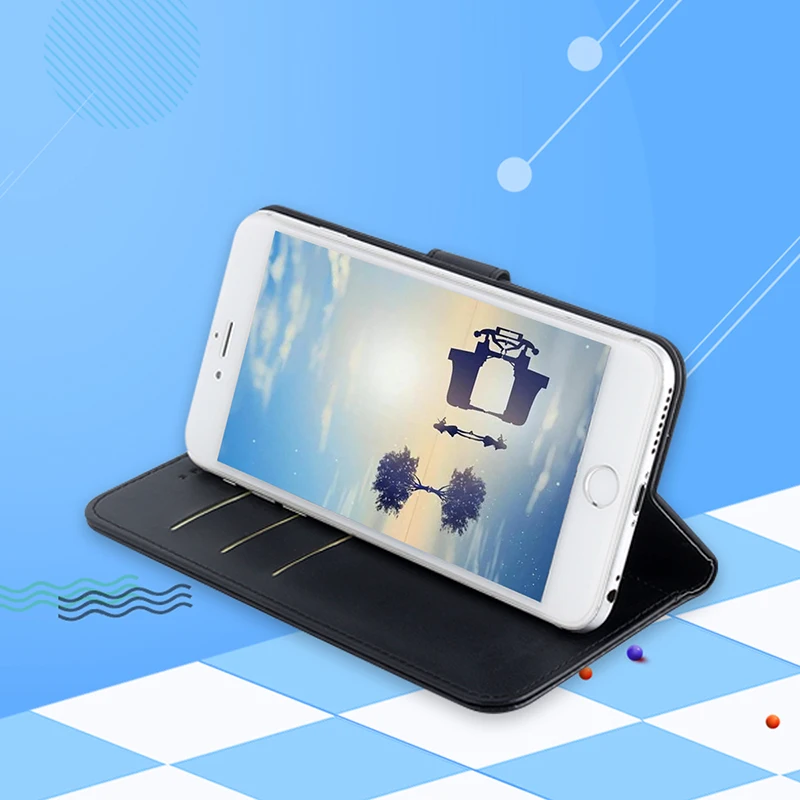 Alesser для BLUBOO S8 Plus кожаный чехол с откидной крышкой Стикеры мобильного телефона