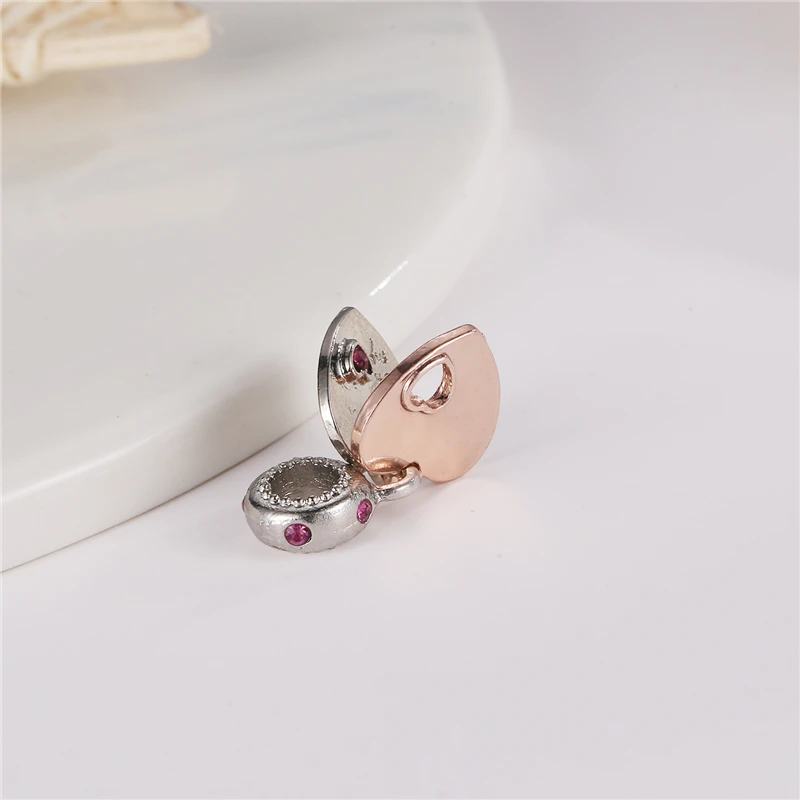 2019 посеребренные блестящие бусины в форме сердца Очаровательные Подвески