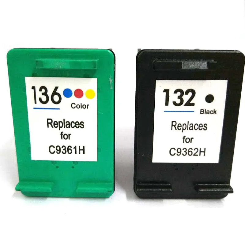 Совместимый чернильный картридж Vilaxh для hp 132 136 принтера Deskjet 2573 C3183 1513 photosmart c3183 5443
