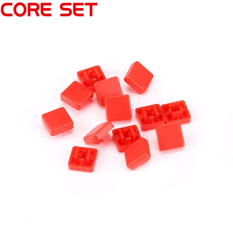 Пластиковые колпачки для переключателей прямоугольные красные крышки