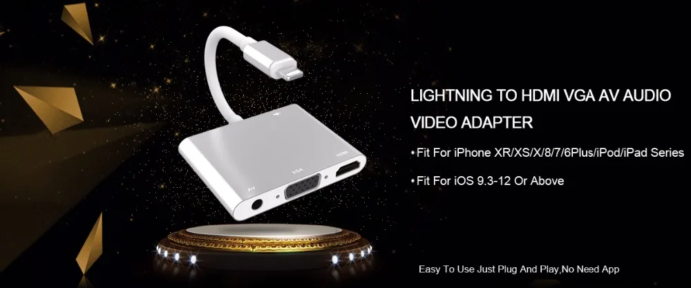 8 Pin к HDMI Мужской USB кабель системы освещения к HDMI HD tv адаптер цифровой AV для iPad Pro Air для iPhone X XR 8 7 7 Plus 6 S 6 5s