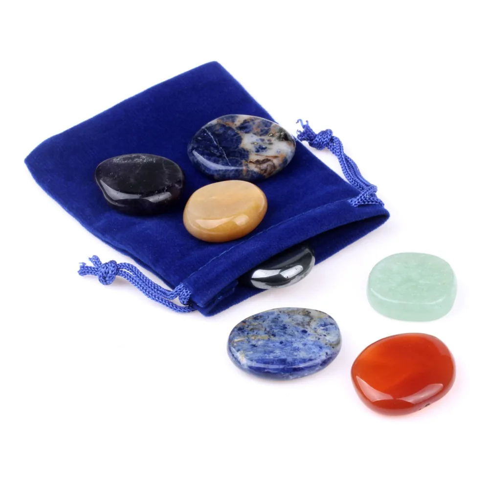 Набор из 7 предметов набор натурального кристалла и пальмового камня для лечения