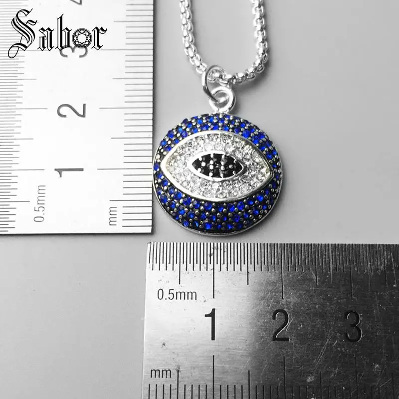 Цепочка с цепочкой массивное ожерелье подвеской в виде турецкого глаза модное