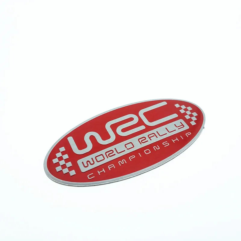 3D WRC World Rally Championship эмблема из алюминиевого сплава наклейка Черный Красный