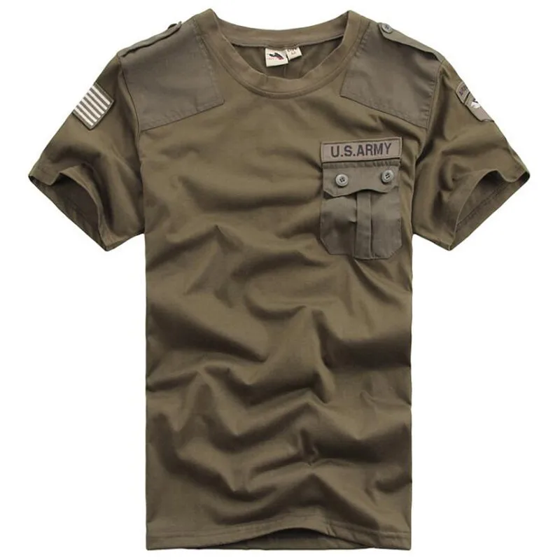 Мужская повседневная армейская футболка US 101 с коротким рукавом тактическая
