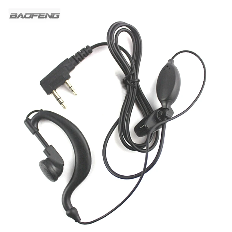 Рация наушники 2 штырька Ptt гарнитура с микрофоном для Baofeng UV 5R Kenwood ручной