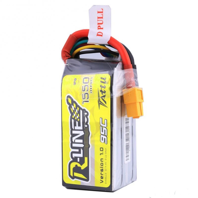 Tattu R-Line 1550mAh 14 8 V 95C 4S XT60 разъем перезаряжаемая Lipo батарея для радиоуправляемых