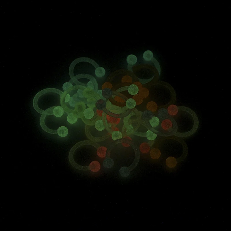 10PCS/20PCS Acrylic Luminous Bar Lip Tongue Nose Septum Ear Ring Stud Body Piercing Jewelry Wholesale | Украшения и аксессуары