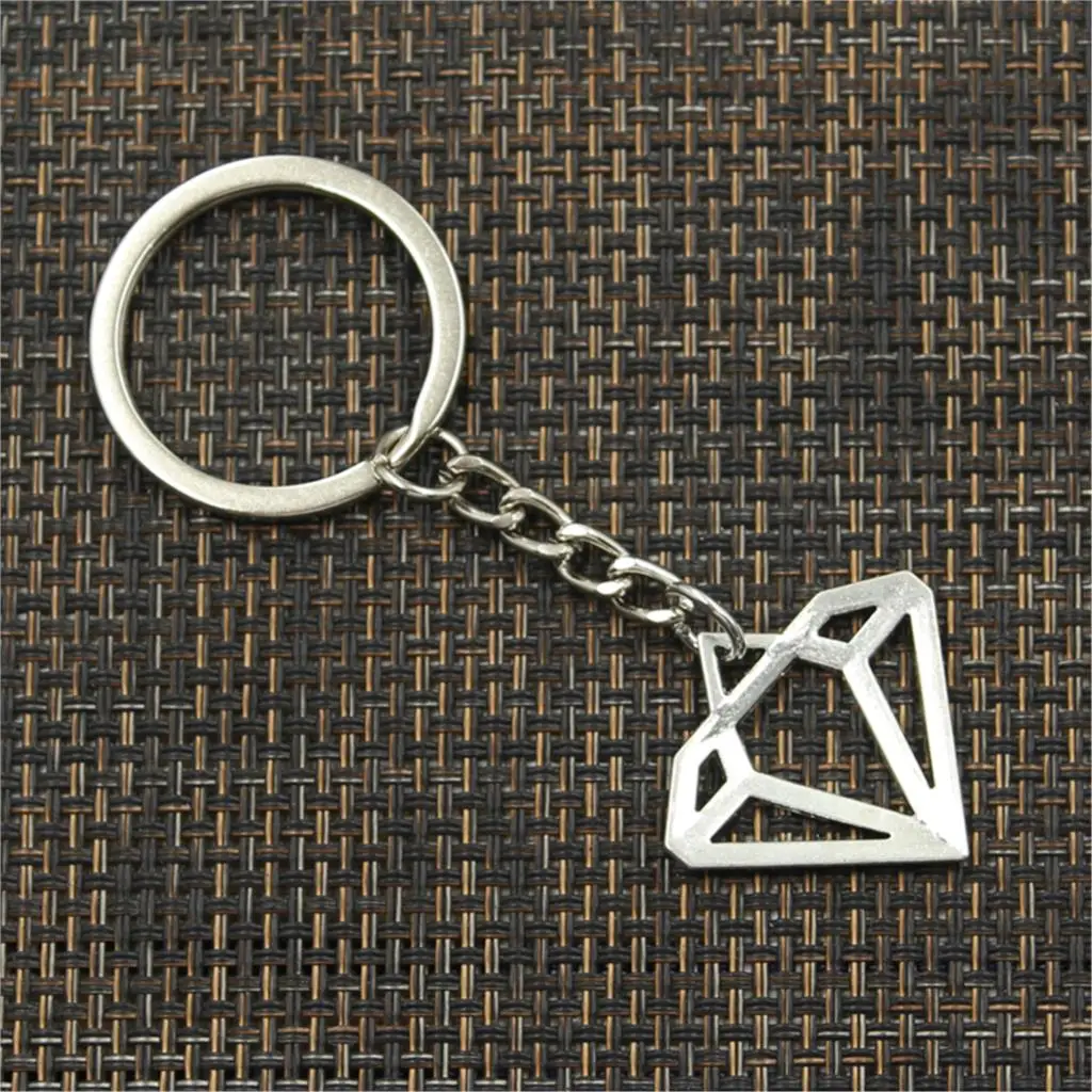 Новый брелок 28x30mm Flat Diamond-образная рама Подвески ручная работа Для мужчин