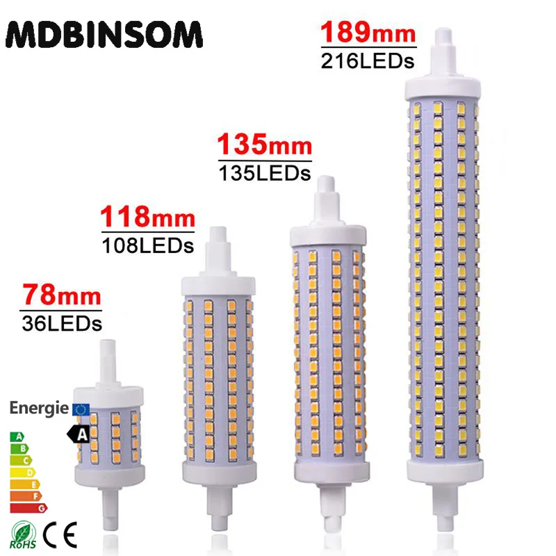 Новый SMD 2835 R7S СВЕТОДИОДНЫЕ Лампы 15 Вт 25 30 78 мм 118 135 Мозоли СИД Прожектор