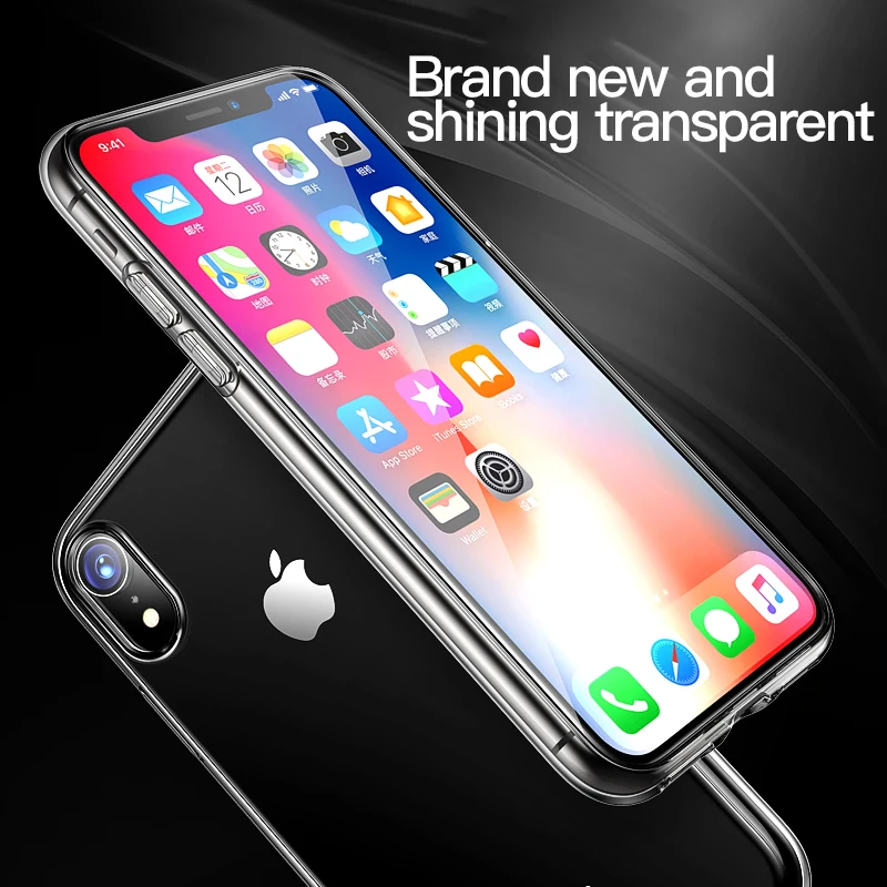 TOTU оригинальный прозрачный чехол для iPhone X/XR/Xs Max мягкая задняя крышка из ТПУ