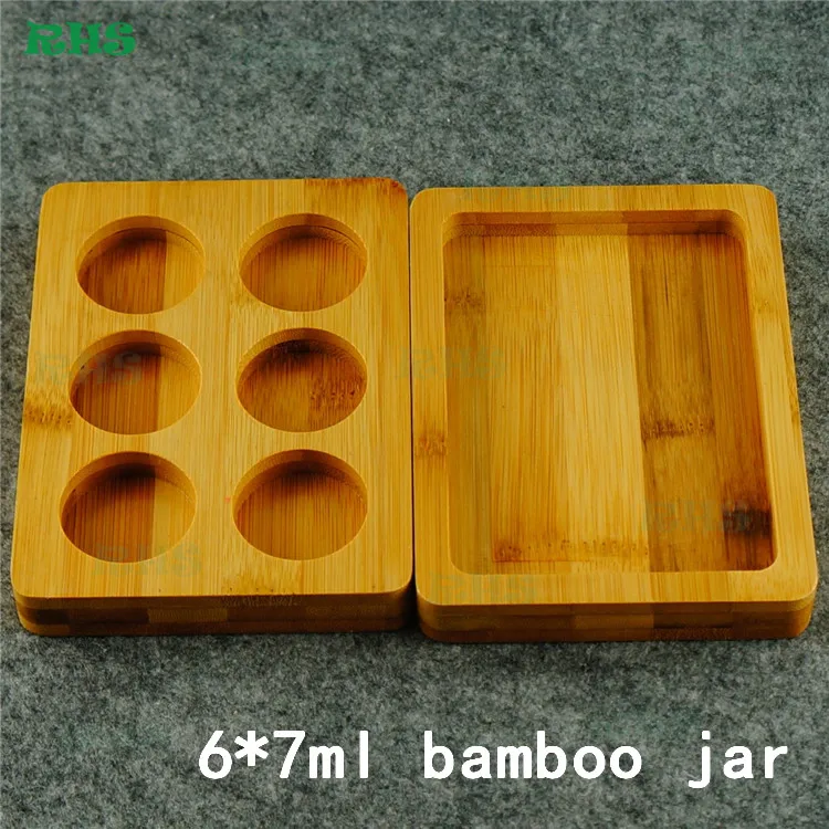 6*7 мл деревянные подарочные коробки с силиконовыми банками контейнер для воска