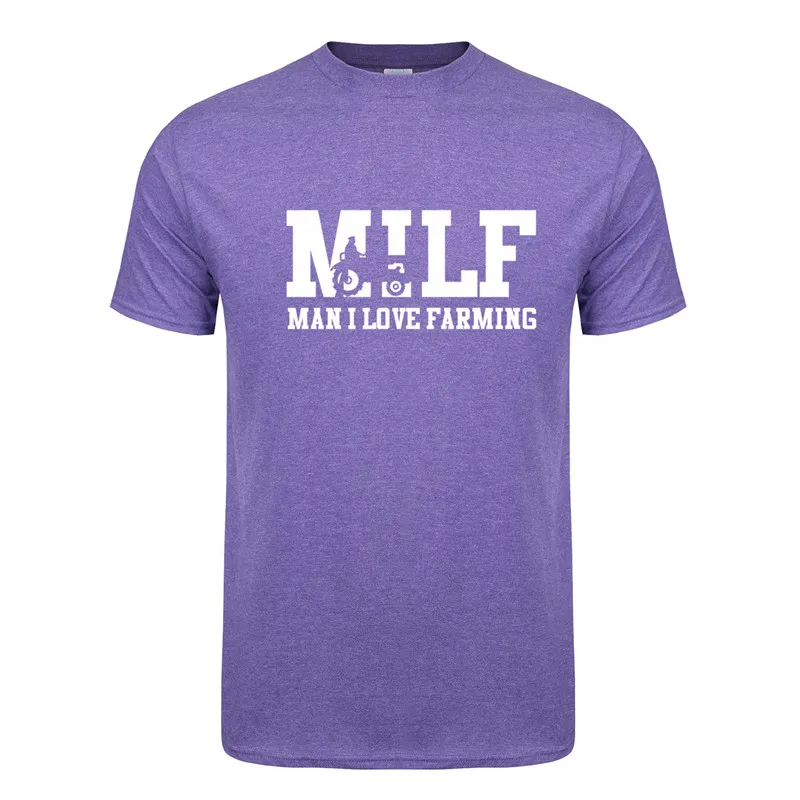 as picture Omnitee MILF Man I Love Farming Футболка мужская повседневная хлопковая футболка с коротким рукавом забавная Мужская футболка фермер OT-975 - Цвет: as picture