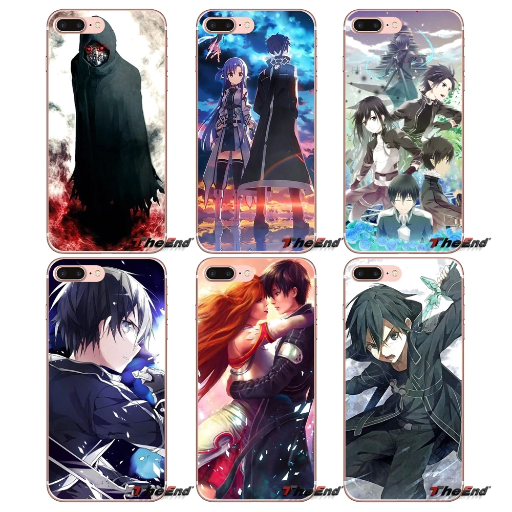 Модный ТПУ чехол Sword Art Online SAO Japan для Samsung Galaxy Note 3 4 5 Grand Core Prime S3 S4 S5 MINI S6 S7 edge S8 S9