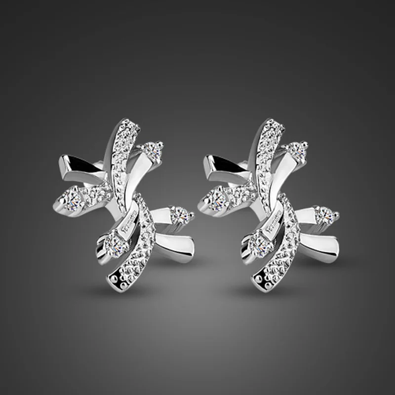 Женские серьги гвоздики из серебра 925 пробы в простом стиле|silver ear studs|ear studssolid silver