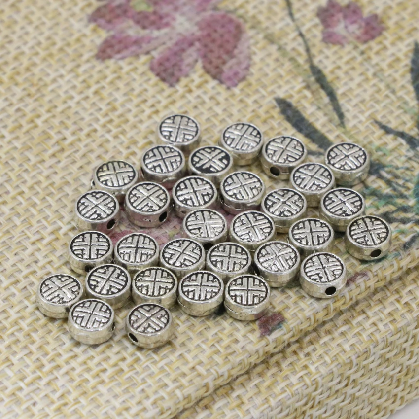 Винтажный стиль высококачественный серебристый цвет 100 шт. 6 мм горячая