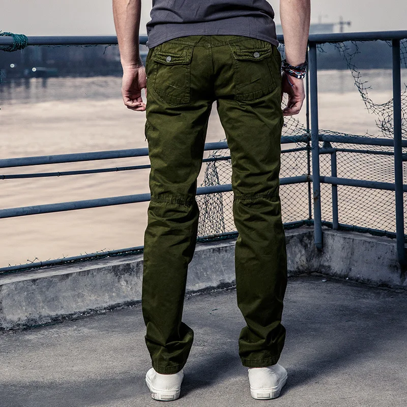 Брендовые мужские брюки карго с карманами большие Комбинезоны из чистого хлопка