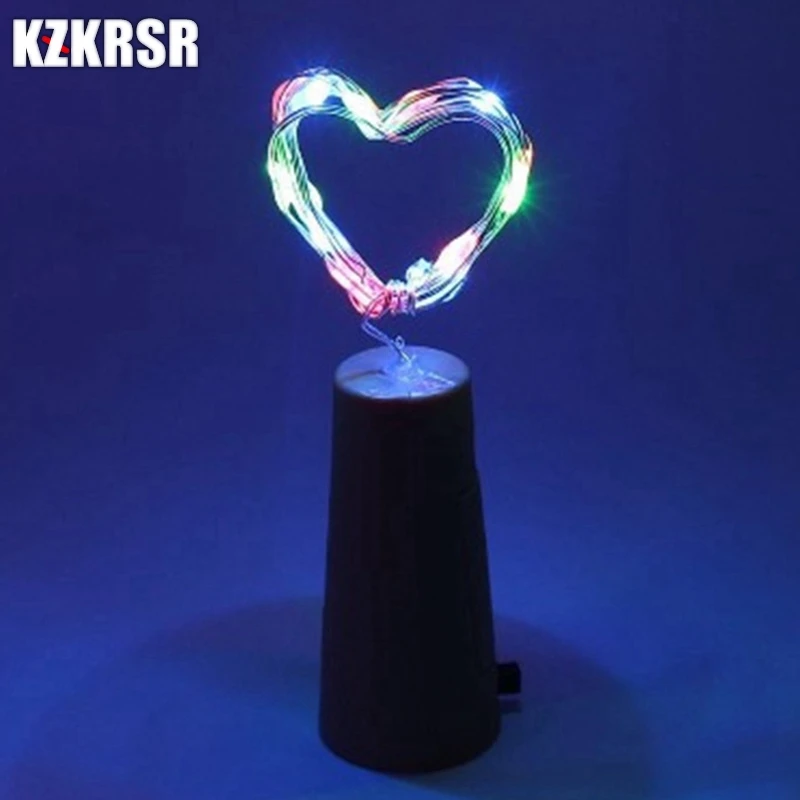 KZKRSR 2 м 20LED микро батарея Led медная струнная лампа бутылка для вина пробковая