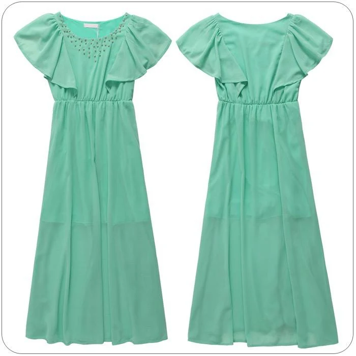 M XXXL шифоновое длинное вечернее платье с бусинами больших размеров женское до