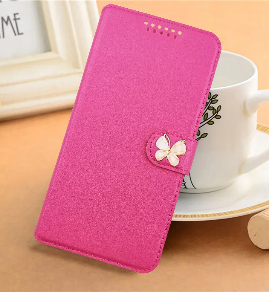 Red With Butterfly Флип для Sharp Aquos s3 R1 sense Basic Android one s3 lite с цветочным принтом бабочки Специальный из искусственной кожи чехол - Цвет: Red With Butterfly