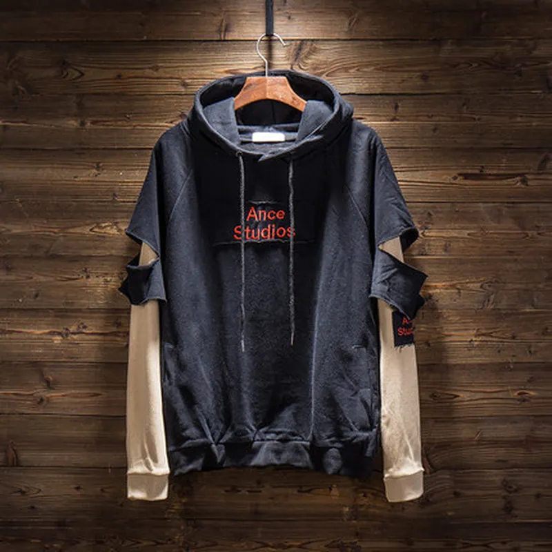 

Autumn Hoodie Sweatshirt Mens Loose Pullover Street Fashion Hip Hop Clothes Baseball Hoodie Man Hip Hop Baseball Coat