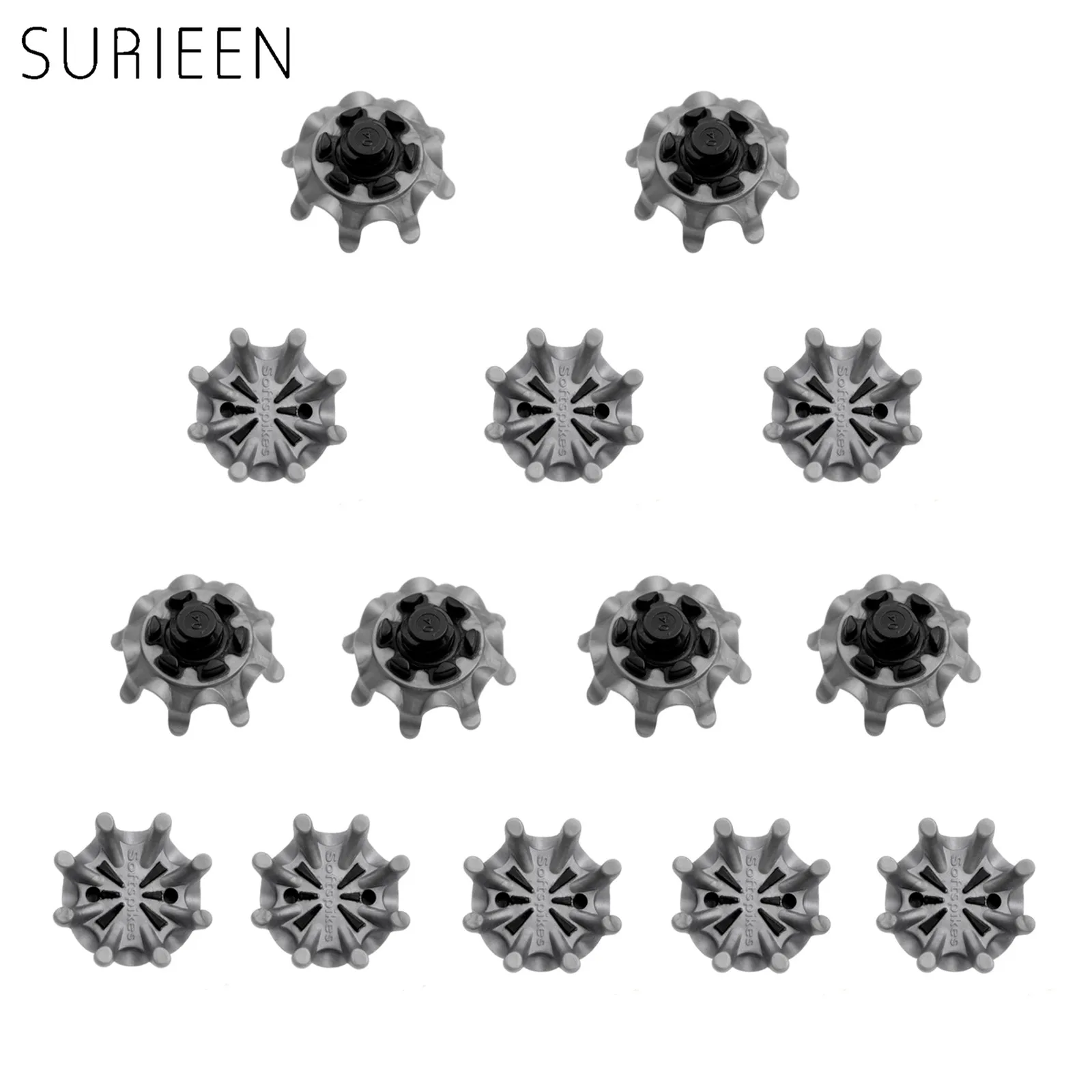 SURIEEN 14 шт./лот ТПР шипы для обуви гольфа быстрые скручиваемые шпильки тройные Локи