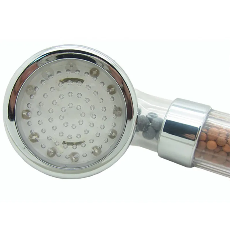 RGB LED Shower Head Pressurized Water Temperature Sensor Rain 3 Colors Handheld Bath | Обустройство дома