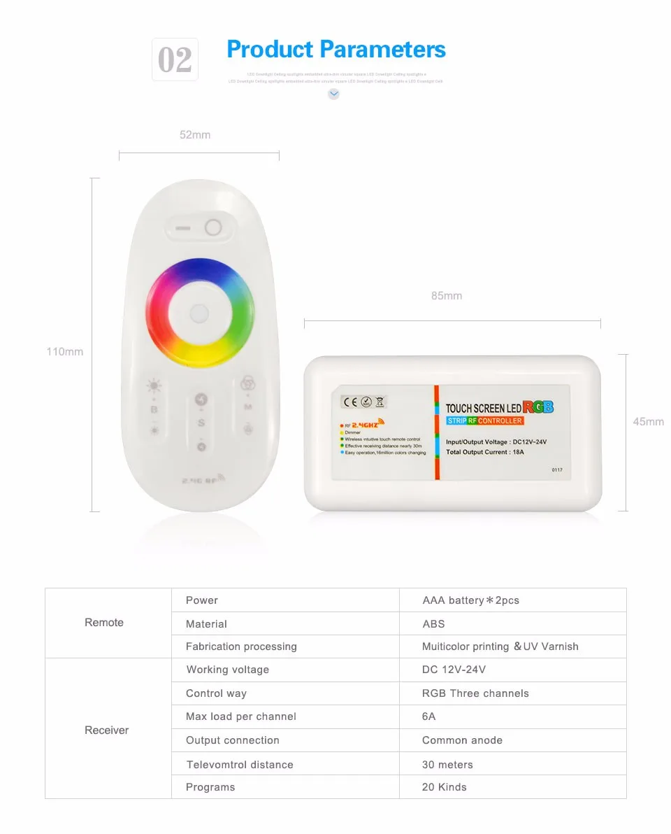 IP67 водонепроницаемый RGB светодиодный светильник 5050 SMD светодиодный s лента/RGB 2,4G сенсорный контроллер/3A адаптер питания/вилка Европа/США