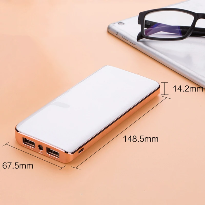 power bank Ultra-thin 10000mAh portable ultra-thin lithium polymer external battery LED mobile For phone xiaomi | Мобильные телефоны