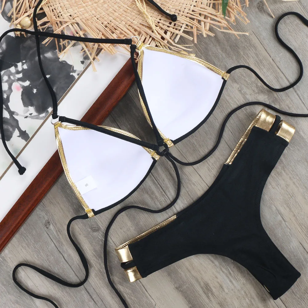 Новый сексуальный купальник бикини для женщин 2018 Бандаж набор купальный костюм с