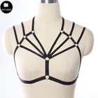 Женский сексуальный женский бюстгальтер с ремнем для танцев на шесте, черный клетчатый бюстгальтер, укороченный топ, растягивающийся бюстгальтер, фетиш, боди-клетка, готический стиль