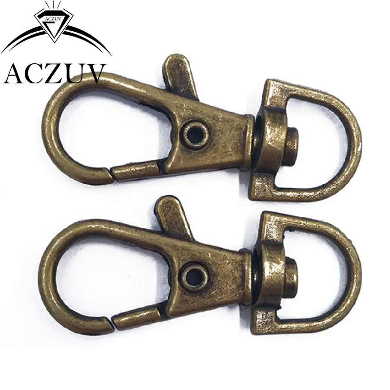 Antique Bronze 200pcs 38mm Metal Swivel Lobster Clasp Snap Hook for Keychains Purse Chain Handbag Buckles DIY Accessories SLC022
