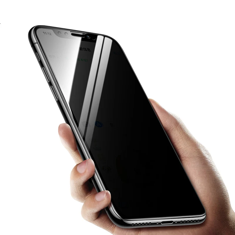 Антишпионское закаленное стекло Peep 9H для iPhone X XS XR 11 12 mini Pro MAX 3D полное покрытие