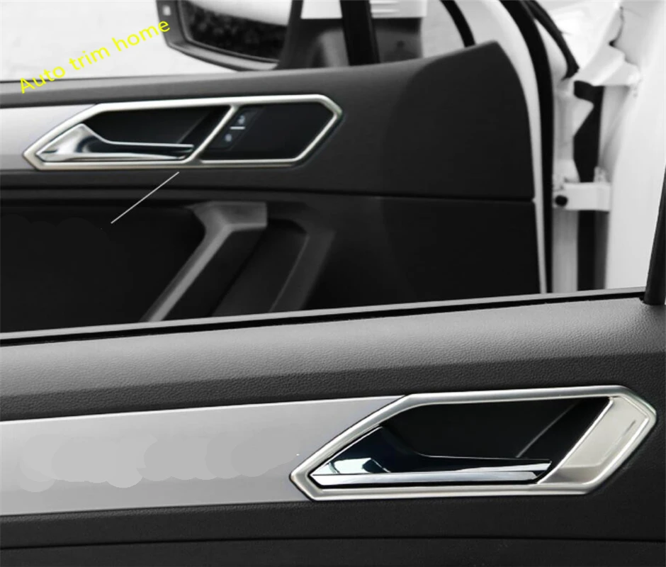 Lapetus обновление интерьера из нержавеющей стали комплект подходит для Volkswagen VW Tiguan- внутренняя дверная ручка чаша рамка отделка 4 шт