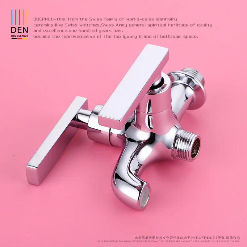 Медный Трехходовой угловой клапан один в два из воды стиральная машина Туалетная